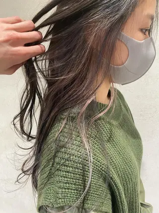 ロング カラー ダブルカラー ブリーチ/kaitoのヘアスタイル