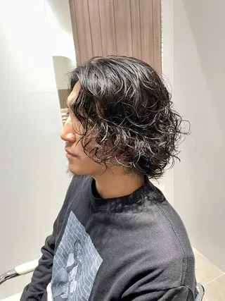ショート パーマ メンズ 透明感カラー＊ レイヤー/清水大地のヘアスタイル