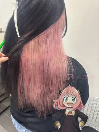 ロング カラー 透明感/ブリーチ縮毛 /髪質改善/星野純一のヘアスタイル