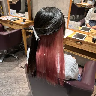 セミロング カラー ブリーチ/アレンジ/ 19歳/新宿/アリルのヘアスタイル