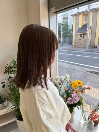 セミロング カラー 暖色カラー／ ヘアセット🌛櫻井舞のヘアスタイル