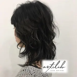 ミディアム カラー ヘアアレンジ SHO担当髪質改善 東加古川アーティブのヘアスタイル