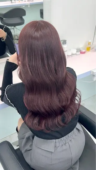 ロング カラー 🥀ワンホン風暖色 カラーRISA🥀のヘアスタイル