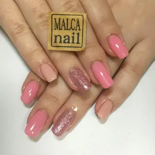 セミロング ヘアアレンジ パーマ ネイル キッズ マツエク・マツパ MALCAnail(マルカネイル)所属・荒木 莉奈のネイルデザイン