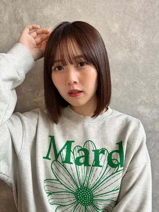ミディアム 🌈韓国ボブミディ 表参道sandノスケのヘアスタイル