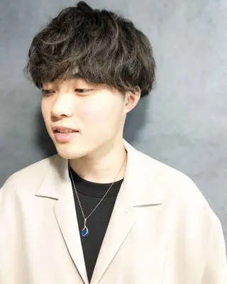 パーマ ヘアアレンジ メンズ ainico+所属・メンズ特化✂️栗原 侑也のヘアスタイル