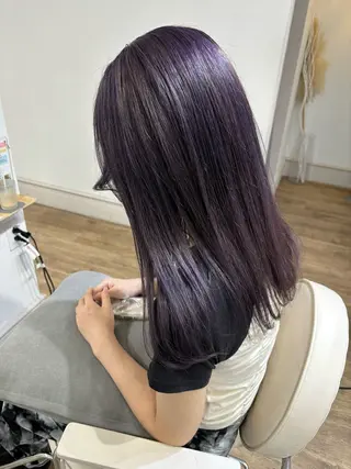 ロング カラー Risa🐈⬛/ グレージュ/透明感のヘアスタイル