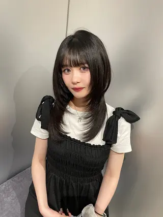 セミロング 髪質改善×透明感× 艶髪🥀HIYORIのヘアスタイル