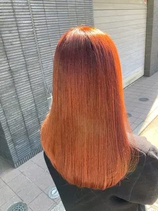 セミロング カラー ✨最安値✨エクステ カラー🌼つきな🌼のヘアスタイル