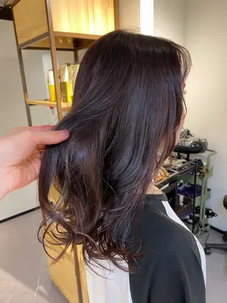 セミロング カラー LOuNICA銀座所属・透明感カラー/ カット/安田　伍輝のヘアスタイル