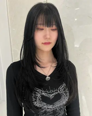 ロング 💖韓国風💖 レイヤー/LISAのヘアスタイル