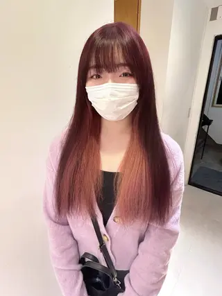 ロング カラー 仙台ブリーチカラー デザインカラーあすかのヘアスタイル