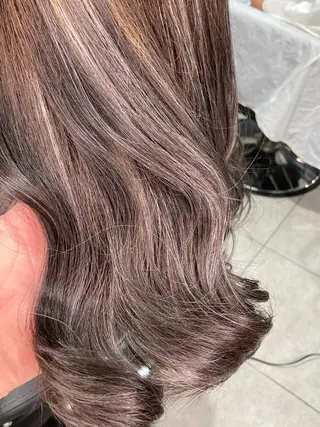 セミロング カラー 髪質改善/縮毛矯正/ 超高濃度水素ケアのヘアスタイル