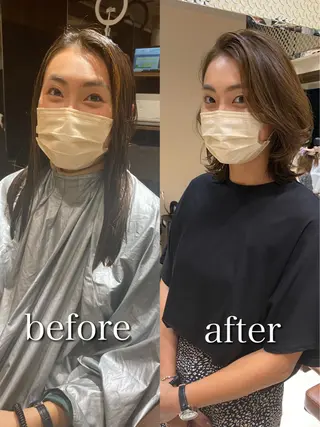 ミディアム 【1日2名様限定】 AFLOAT白川雄副のヘアスタイル