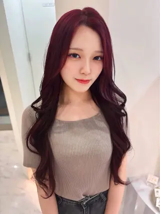 ロング カラー 🍒 MONA SAYAKA 🍒のヘアスタイル
