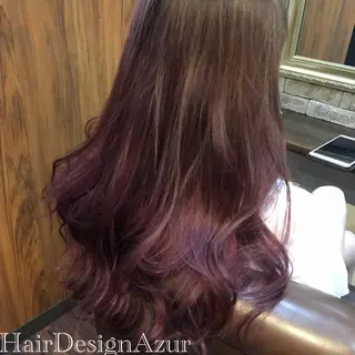 ロング カラー HairDesign Azurのヘアスタイル