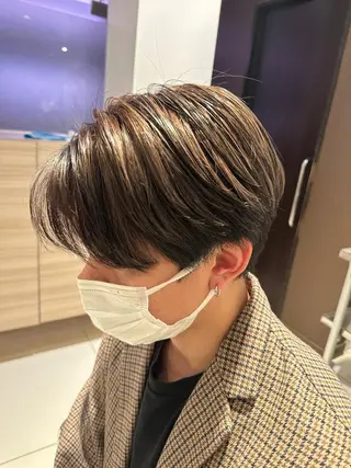 カラー メンズ 【当日予約◎】 ZU-LU 礒野玲児のヘアスタイル