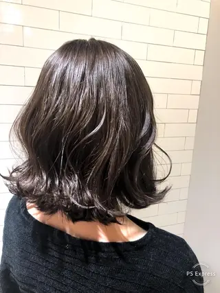セミロング カラー ヘアアレンジ *ヘッドスパ* 保田 遥*のヘアスタイル