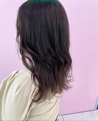 セミロング カラー ヘアアレンジ 心斎橋/ブリーチ minamiのヘアスタイル