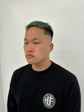 メンズ スパイキーパーマ 柏NO1 藤本葉のヘアスタイル