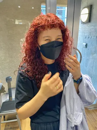 ミディアム ハイトーンNo.1✨ パーマ✨イマイタツヤのヘアスタイル