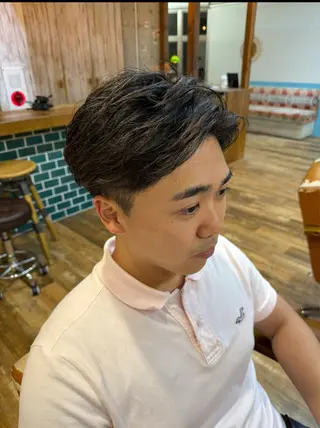 ショート メンズ 透明感カラー✨ メンズカット/ケイゴのヘアスタイル
