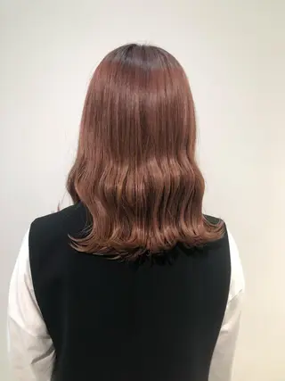 セミロング カラー レイヤー/お顔まわり 暖色カラー🍑Amiのその他イメージ