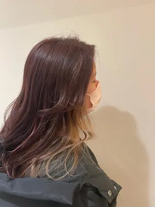 ロング カラー 韓国風レイヤーカット 松葉翔のヘアスタイル