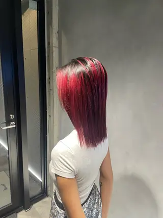 カラー 暖色/ハイトーン/ カラー/HBLのヘアスタイル