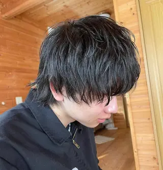 メンズ 蜂須賀🐝縮毛矯正 ストレートパーマのヘアスタイル