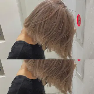 ミディアム カラー パーマ ヘアアレンジ メンズ キッズ ネイル マツエク・マツパ ハイライト、レイヤー カット/西梅田/中西のヘアスタイル