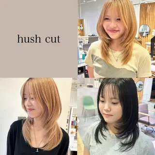 セミロング カラー レイヤーカット🐺 ヒナ🩶のヘアスタイル