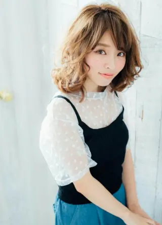 ミディアム パーマ guuca【ぐーすか】所属・スパニスト🪽 MIKUのヘアスタイル