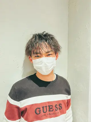 ショート パーマ メンズ Lilly所属・成田 智彩のヘアスタイル