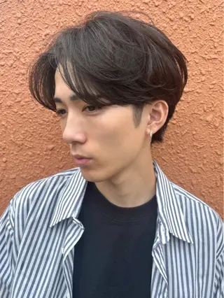 ショート パーマ メンズ 韓国ヘア 🎀華澄のヘアスタイル