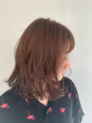 セミロング カラー パーマ ヘアアレンジ 加藤 綾華のヘアスタイル