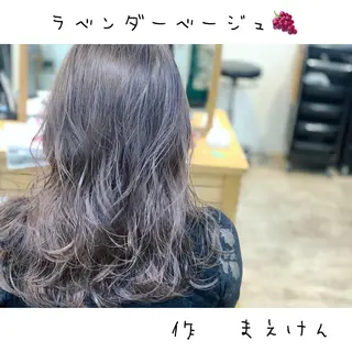 セミロング カラー 前田 健太のヘアスタイル