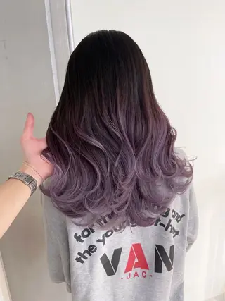 ロング カラー ヘアアレンジ ૭ 艶髪透明感૭ヘア カラーＡＭＩ🫧のヘアスタイル