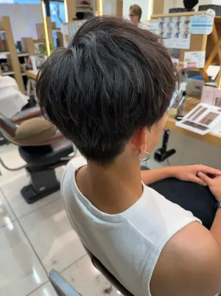 ショート メンズ パーマ/ハイトーン /吉田眞のヘアスタイル