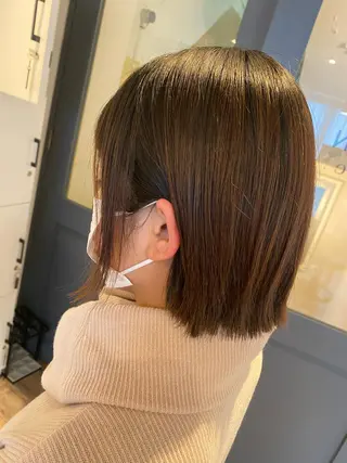 ショート ボブ/透明感カラー 岸本涼奈のヘアスタイル