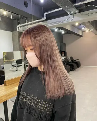 ロング カラー ミルクティーベージュ ❤︎レイヤー　MIAのヘアスタイル