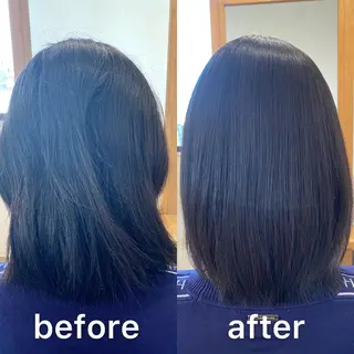 ミディアム パーマ KIZU 髪質改善 オカルト怪談のヘアスタイル