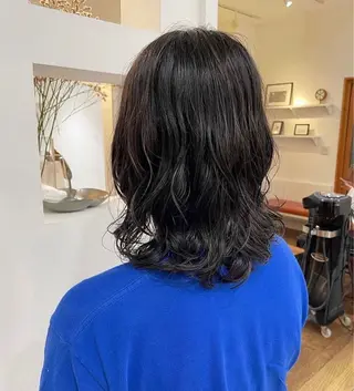 ミディアム カラー パーマ 髪質改善ストレート✨ パーマヘア✨YUKIのヘアスタイル