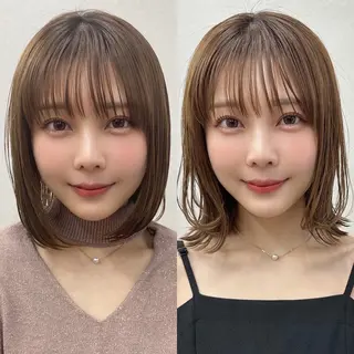 ミディアム 今だけカット無料✨ 表参道美容師 井出光のヘアスタイル