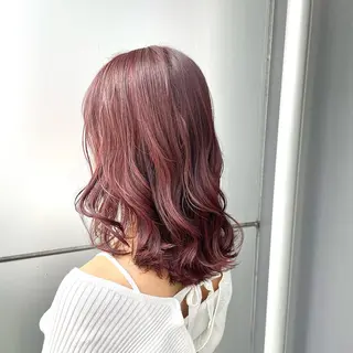 ミディアム カラー 💫小顔カット TAROのヘアスタイル