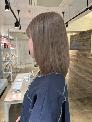 ミディアム カラー 暖色カラー🍒 ケアブリーチ/akiのヘアスタイル