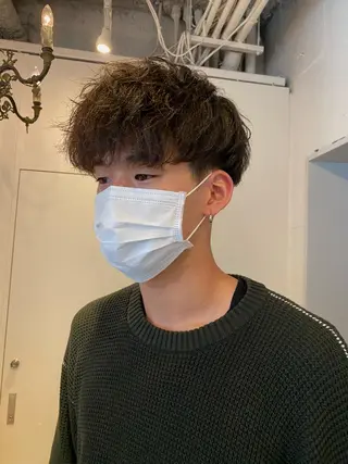 ショート パーマ メンズ おしゃれパーマ メンズ特化/みーまんのヘアスタイル