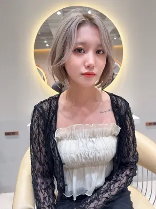 ショート カラー レイヤー✨縮毛矯正 川村利幸のヘアスタイル