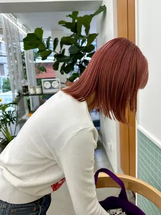 ショート カラー ボブ/レイヤー/ケア パーマ/リュウタのヘアスタイル