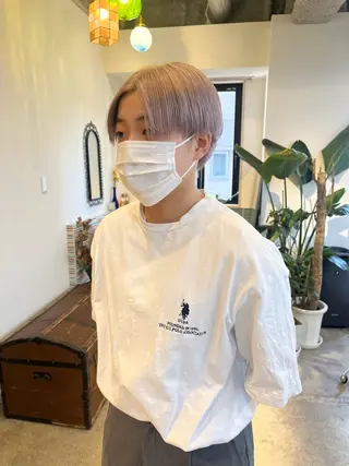 ショート カラー 🩷ハイトーン透明感 レイヤー🩷ユリカのヘアスタイル